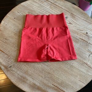 Orange/red TNA biker shorts